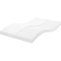 vidaXL Matelas en mousse blanc 140x190 cm 7 zones dureté 20 ILD