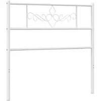 vidaXL Tête de lit de rechange en métal blanc 100 cm