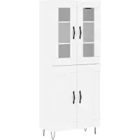 vidaXL Highboard blanc 69,5x34x180 cm Bois composite