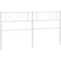 vidaXL Tête de lit de rechange en métal blanc 180 cm