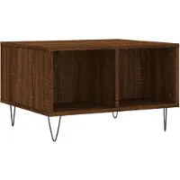 vidaXL Table basse marron imitation chêne 60x50x36,5 cm Bois composite