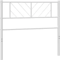 vidaXL Tête de lit de rechange en métal blanc 90 cm