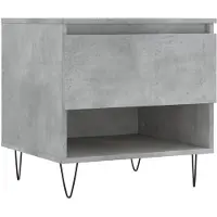 vidaXL Table basse gris béton 50x46x50 cm Bois composite