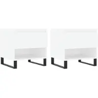 vidaXL Tables basses 2 pcs. Blanc 50x46x50 cm Bois composite