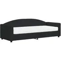 vidaXL Lit de jour avec matelas Noir 80x200 cm Tissu