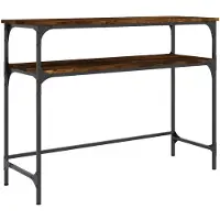 vidaXL Table console chêne fumé 100x35,5x75 cm bois d'ingénierie