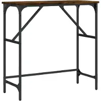 vidaXL Table console chêne fumé 75x32x75 cm bois d'ingénierie