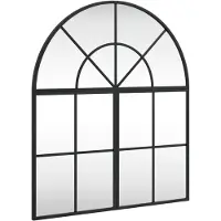 vidaXL Miroir mural noir 60x70 cm arche fer