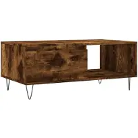 vidaXL Table basse chêne fumé 90x50x36,5 cm Bois composite