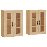 vidaXL Armoires murales 2 pcs. chêne Sonoma bois composite