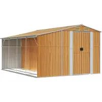 vidaXL Abri de jardin brun clair 277x365,5x179 cm Acier galvanisé