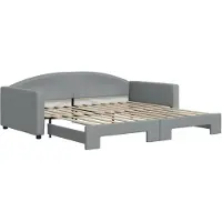 vidaXL Lit de jour extensible gris clair 100x200 cm Tissu