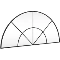 vidaXL Miroir mural noir 100x50 cm arche fer