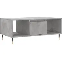 vidaXL Table basse gris béton 90x50x36,5 cm Bois composite