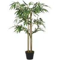 vidaXL Bambou artificiel 380 feuilles 80 cm vert