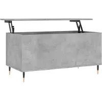 vidaXL Table basse gris béton 90x44,5x45 cm Bois composite