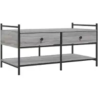 vidaXL Table basse Gris Sonoma 99x50x50 cm Bois composite