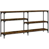 vidaXL Table console chêne fumé 160x29x75 cm bois d'ingénierie