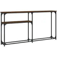 vidaXL Table console chêne marron 145x22,5x75 cm bois d'ingénierie