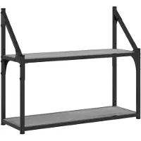 vidaXL Étagère murale 2 niveaux sonoma gris 60x21x51 cm