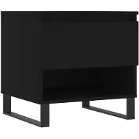 vidaXL Table basse noire 50x46x50 cm bois composite