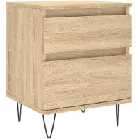 vidaXL Table de chevet chêne sonoma 40x35x50 cm bois d’ingénierie