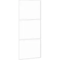 vidaXL Porte coulissante blanche 90x205 cm verre trempé et aluminium