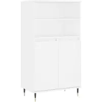 vidaXL Highboard blanc 60x36x110 cm Bois composite