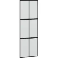 vidaXL Porte coulissante noire 90x205 cm verre trempé et aluminium