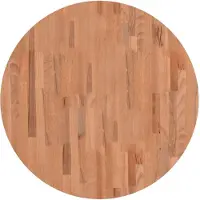 vidaXL Dessus de table Ø80x1,5 cm rond bois massif de hêtre
