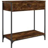 vidaXL Table console chêne fumé 75x34,5x75 cm bois d'ingénierie