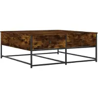 vidaXL Table basse chêne fumé 100x99x40 cm bois composite