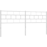 vidaXL Tête de lit de rechange en métal blanc 193 cm