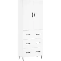 vidaXL Highboard blanc 69,5x34x180 cm Bois composite