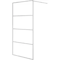 vidaXL Paroi de douche pour passage piétonnier argenté 100x195 cm ESG-verre clair