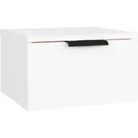 vidaXL Table de chevet murale blanc 34x30x20 cm