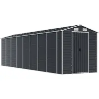 vidaXL Abri de jardin anthracite 191x725x198 cm Acier galvanisé