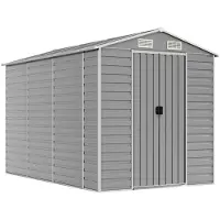 vidaXL Abri de jardin 191x300x198 cm acier galvanisé gris clair