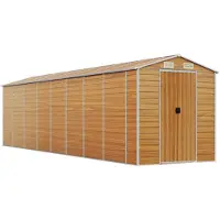 vidaXL Abri de jardin brun clair 191x725x198 cm Acier galvanisé