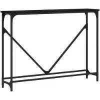 vidaXL Table console noir 102x22,5x75 cm bois d'ingénierie