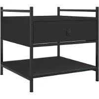 vidaXL Table basse noire 50x50x50 cm bois composite