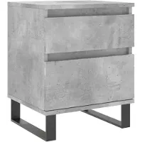 vidaXL Table de chevet gris béton 40x35x50 cm bois d’ingénierie