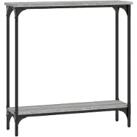 vidaXL Table console sonoma gris 75x22,5x75 cm bois d'ingénierie