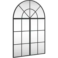 vidaXL Miroir mural noir 60x90 cm arche fer