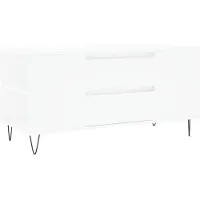 vidaXL Table basse blanche 102x44,5x50 cm Bois composite