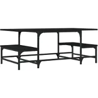 vidaXL Table basse noire 100x50,5x40 cm Bois composite