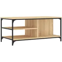 vidaXL Table basse chêne Sonoma 100x50x45 cm bois composite
