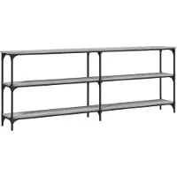vidaXL Table console sonoma gris 200x29x75 cm bois d'ingénierie