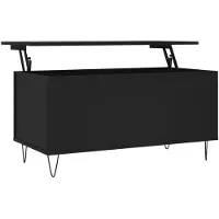 vidaXL Table basse noire 90x44,5x45 cm Bois composite
