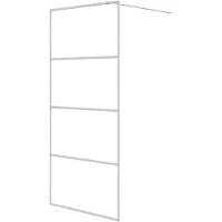 vidaXL Paroi de douche pour passage piétonnier blanc 90x195 cm ESG-verre clair